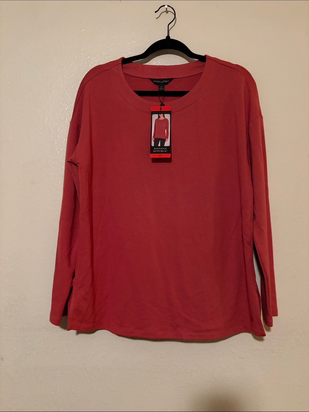 Banana Republic Women’s Long-Sleeve Tee - Coral